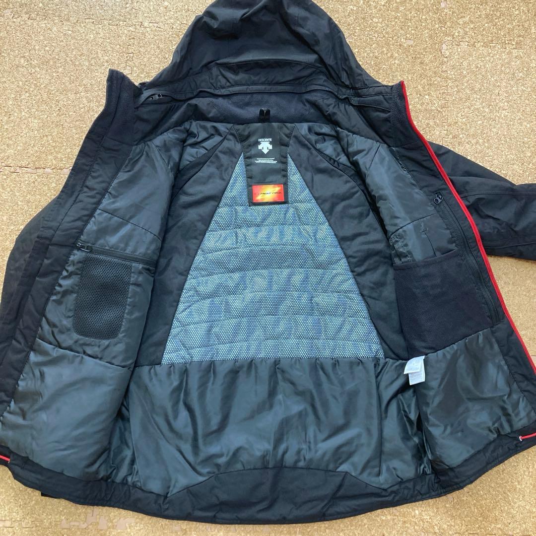 【美品】デサントdescentスキーウェアHEAT NAVIスキー Mメンズ黒