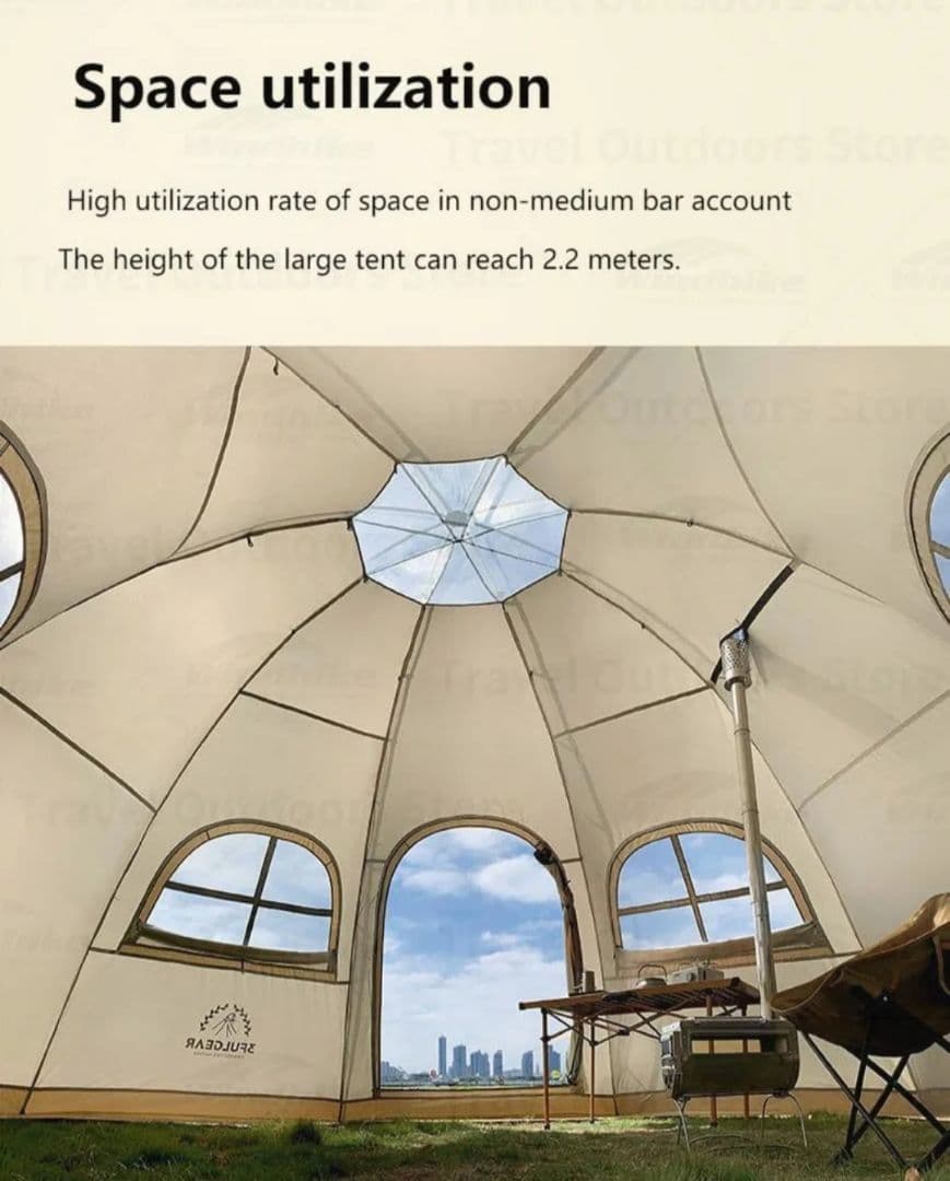 日本未発売　ドーム型　大型　テント　ナチュラル　オフホワイト　サンドカラー