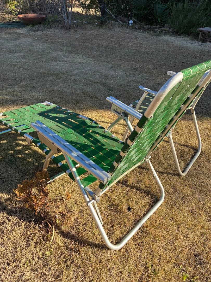 ビンテージ　アウトドアチェアー　ガーデンチェアー　2脚セット