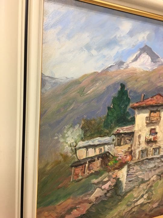 絵画肉筆画油絵 画家イタリア  ホーリニー作品直筆オリジナル厚塗り絵画