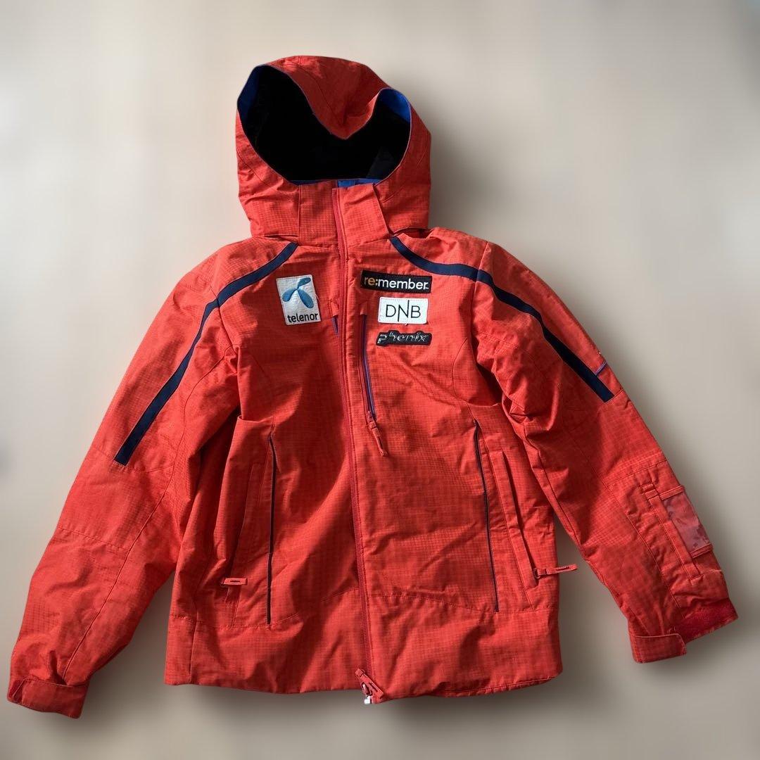 子ども用スキーウェア オレンジと青