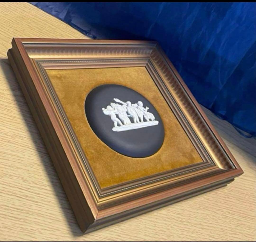 セール‼️イギリス　ヴィンテージ ウェッジウッド　ジャスパー　額装。現状