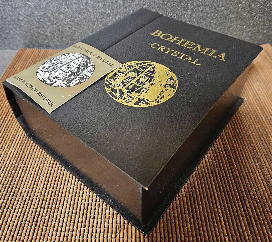 三越特別販売　ボヘミア　ショットグラス　切子グラス　ウィスキーグラス　ブック箱