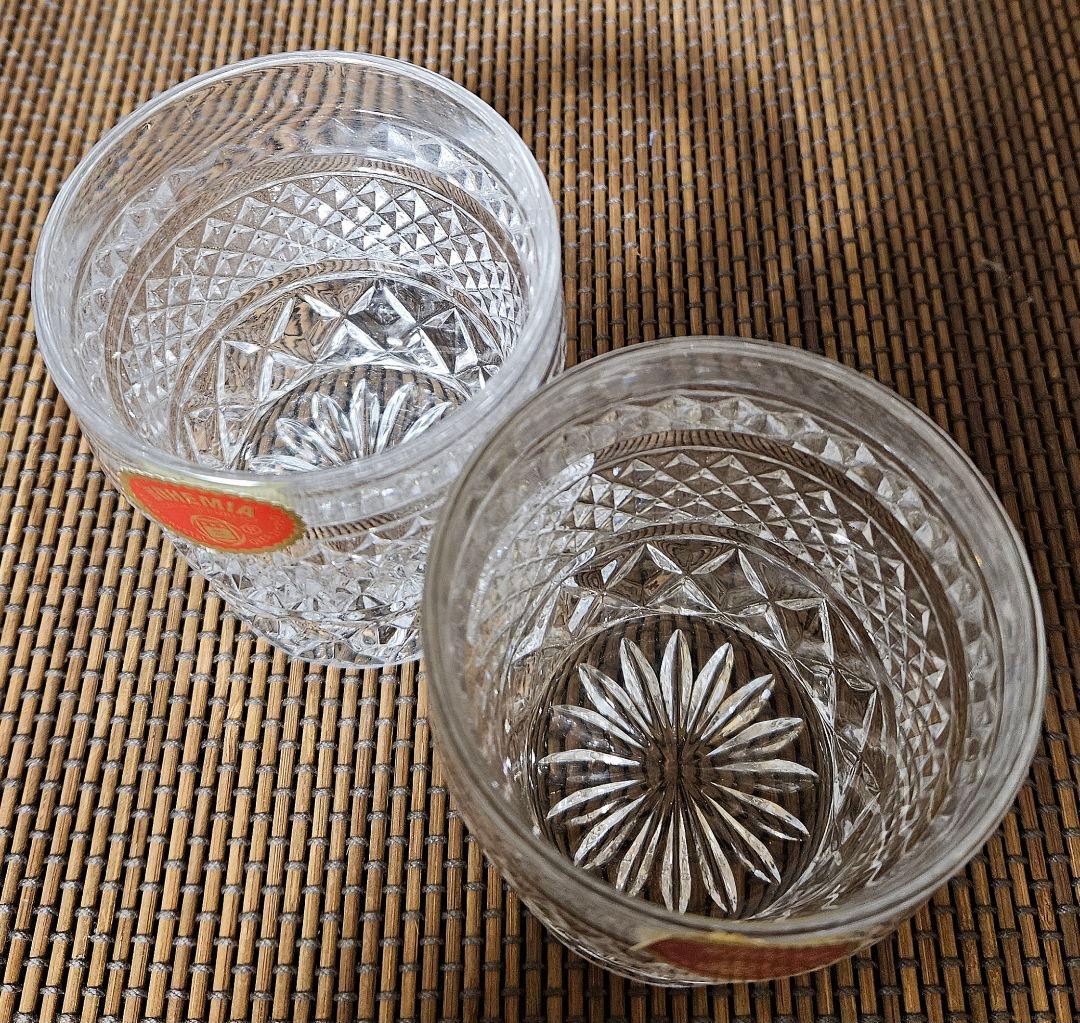 三越特別販売　ボヘミア　ショットグラス　切子グラス　ウィスキーグラス　ブック箱