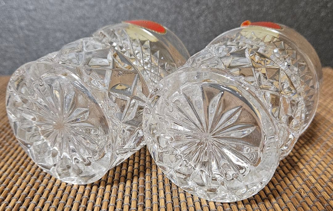 三越特別販売　ボヘミア　ショットグラス　切子グラス　ウィスキーグラス　ブック箱