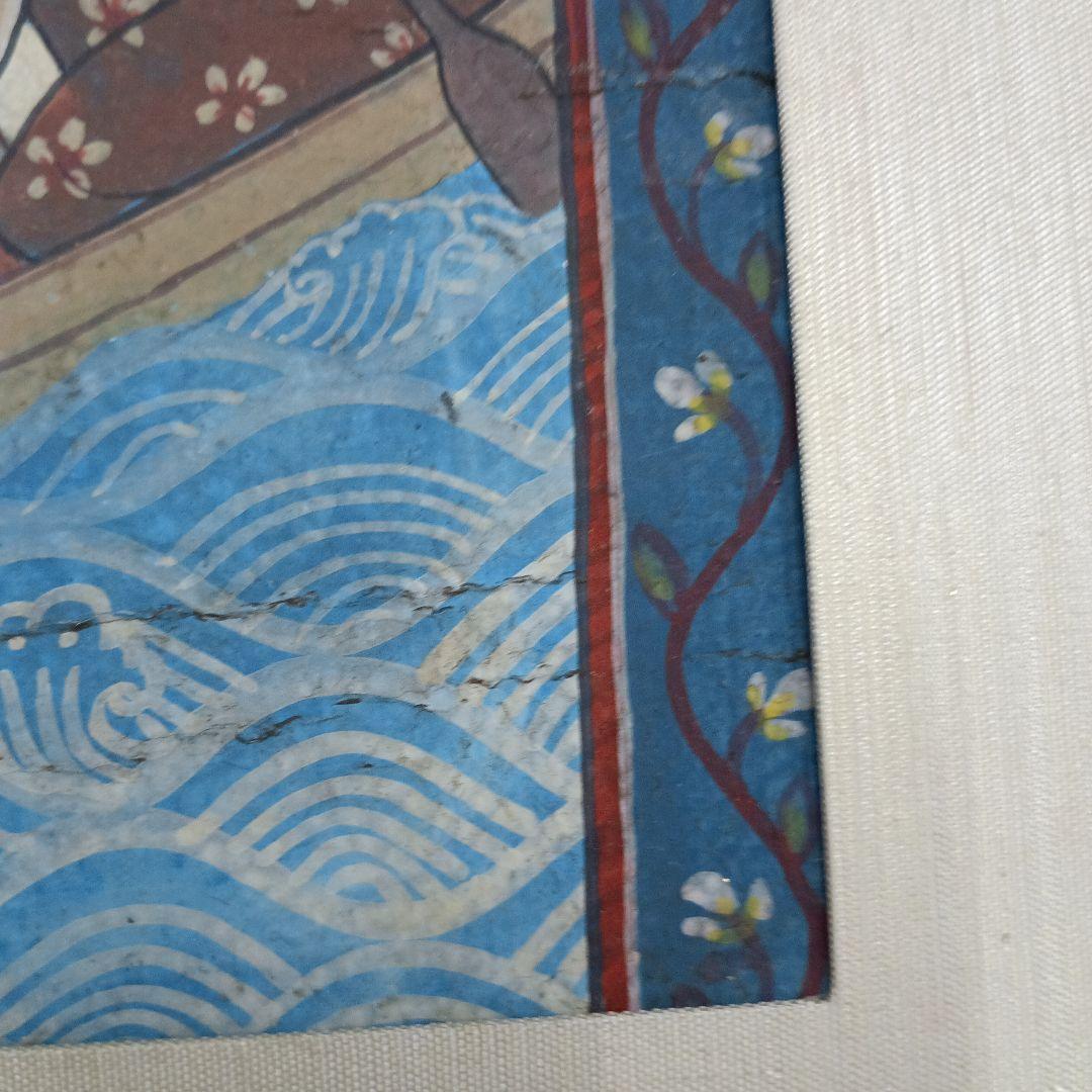 4445）タイの寺院画・宗教画？？？　水彩系の直筆　詳細不明