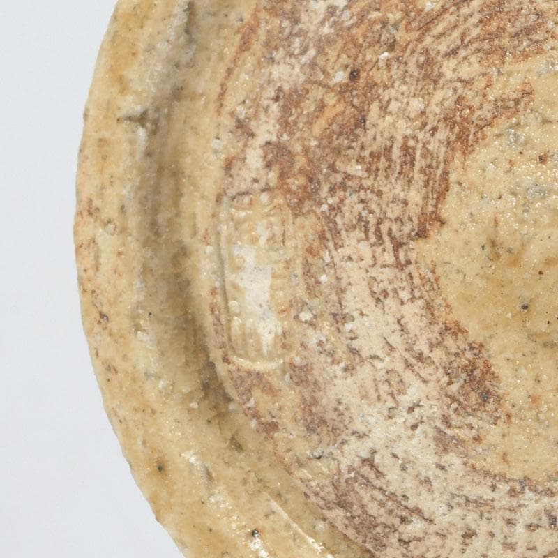 茶道具　瀬戸焼　黄瀬戸　加藤連瓶造　手桶茶入　共箱　V　9684