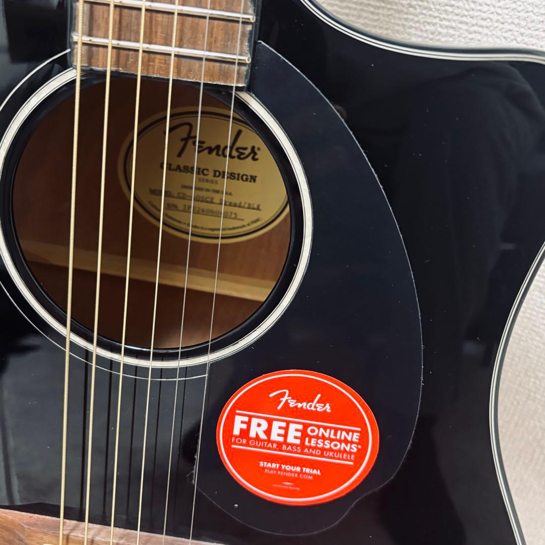 Fender エレアコギター CD-60SCE Black