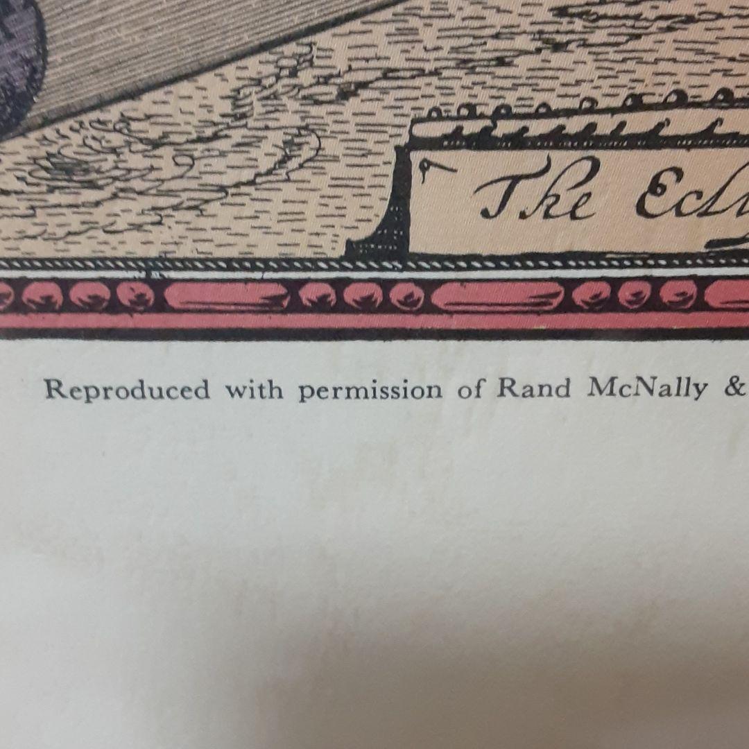 1627年 世界地図 古地図ポスター Rand MqNally製