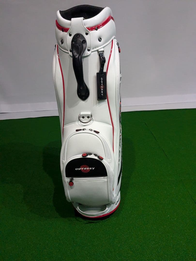 ODYSSEY キャディバッグ ホワイト・ブラック・レッド