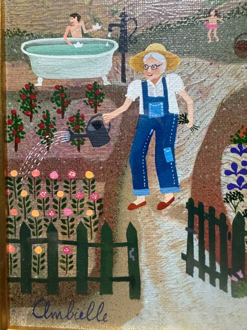 アンビエール　油絵　1点もの