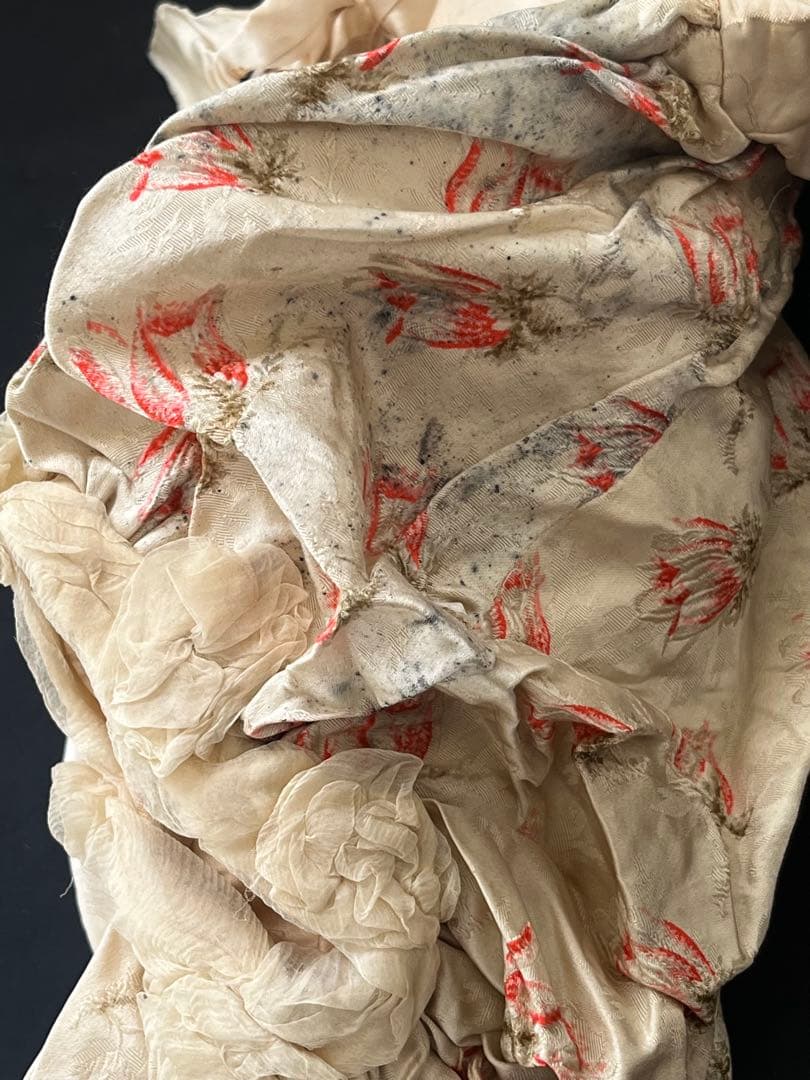 アンティークヴィクトリアン シルクサテンボディスリボンドレスマネキントルソー