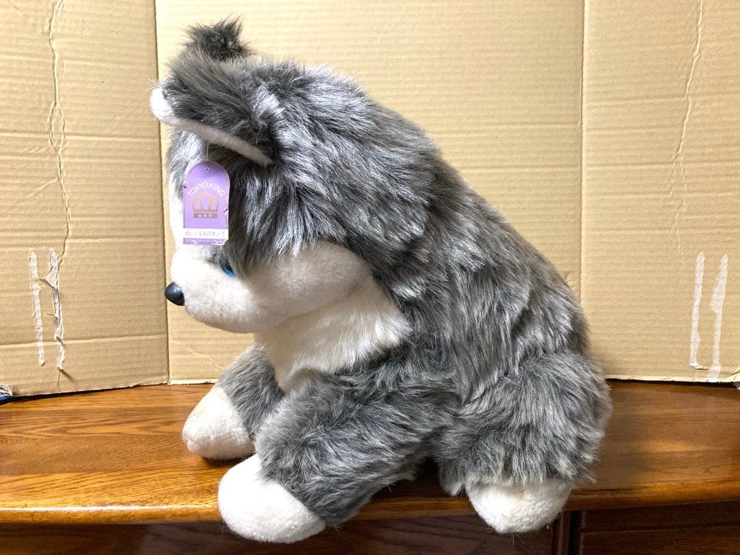 新品 80年代 ビンテージ 東京キング シベリアンハスキー ぬいぐるみ 当時物