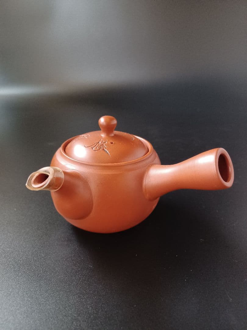 朱泥　常滑焼　千洞造　急須　湯冷まし　お茶碗　煎茶道具　カニ　蟹　彫刻　煎茶