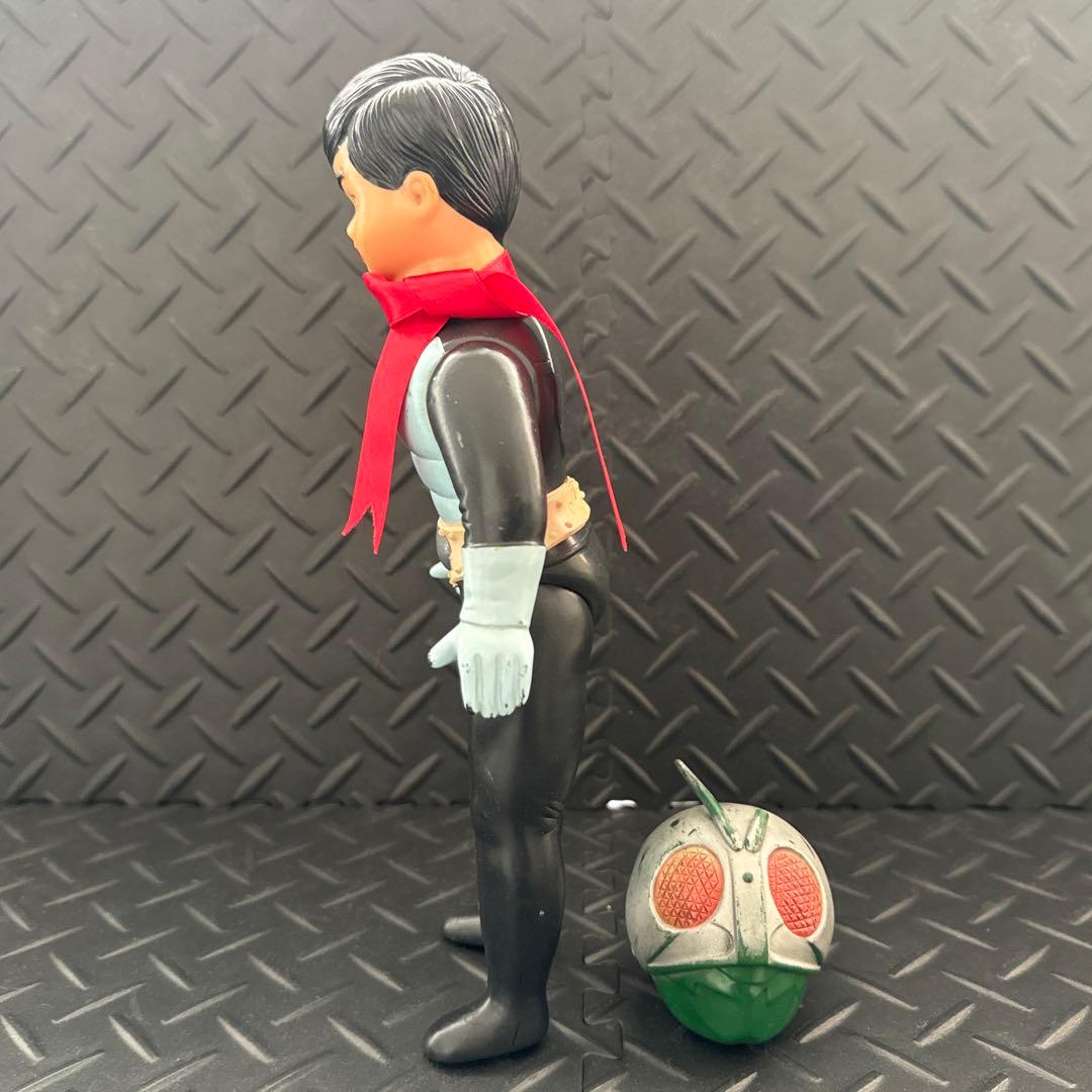 旧バンダイ 仮面ライダー1号 面取れ ソフビ【当時物】