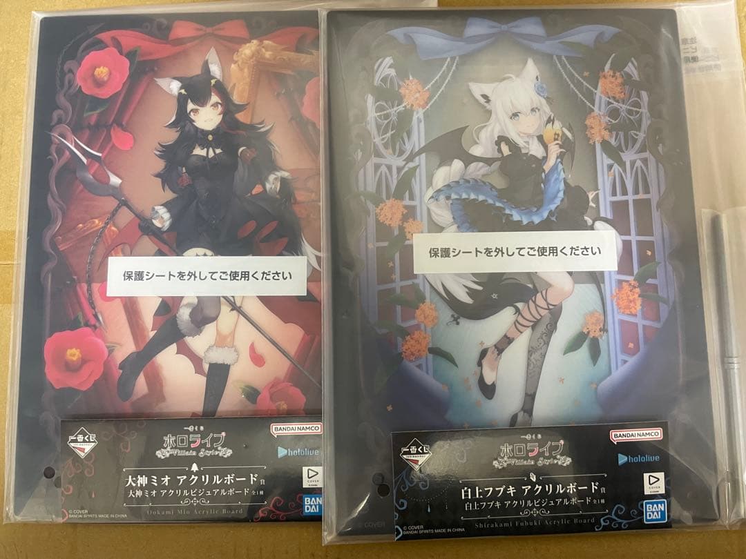 一番くじ　ホロライブ 大神ミオ フィギュア　アクリルボード　 白上フブキ