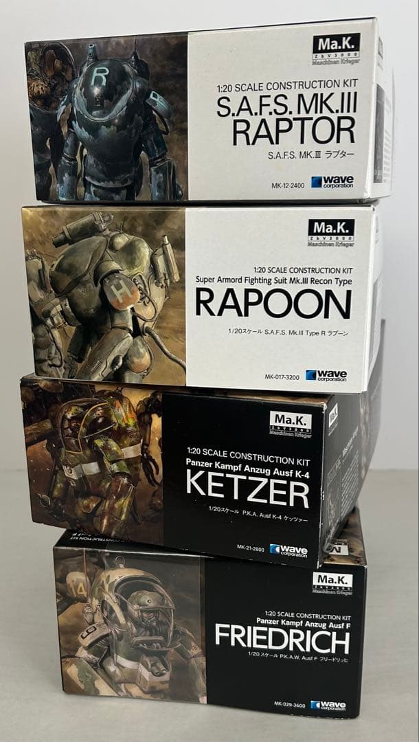 1/20 マシーネンクリーガー ケッツァー/フリードリッヒ/ラプーン/ラプター