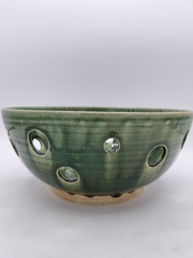 c848 菓子器 織部 加藤光右衛門 木箱 茶道具 古物