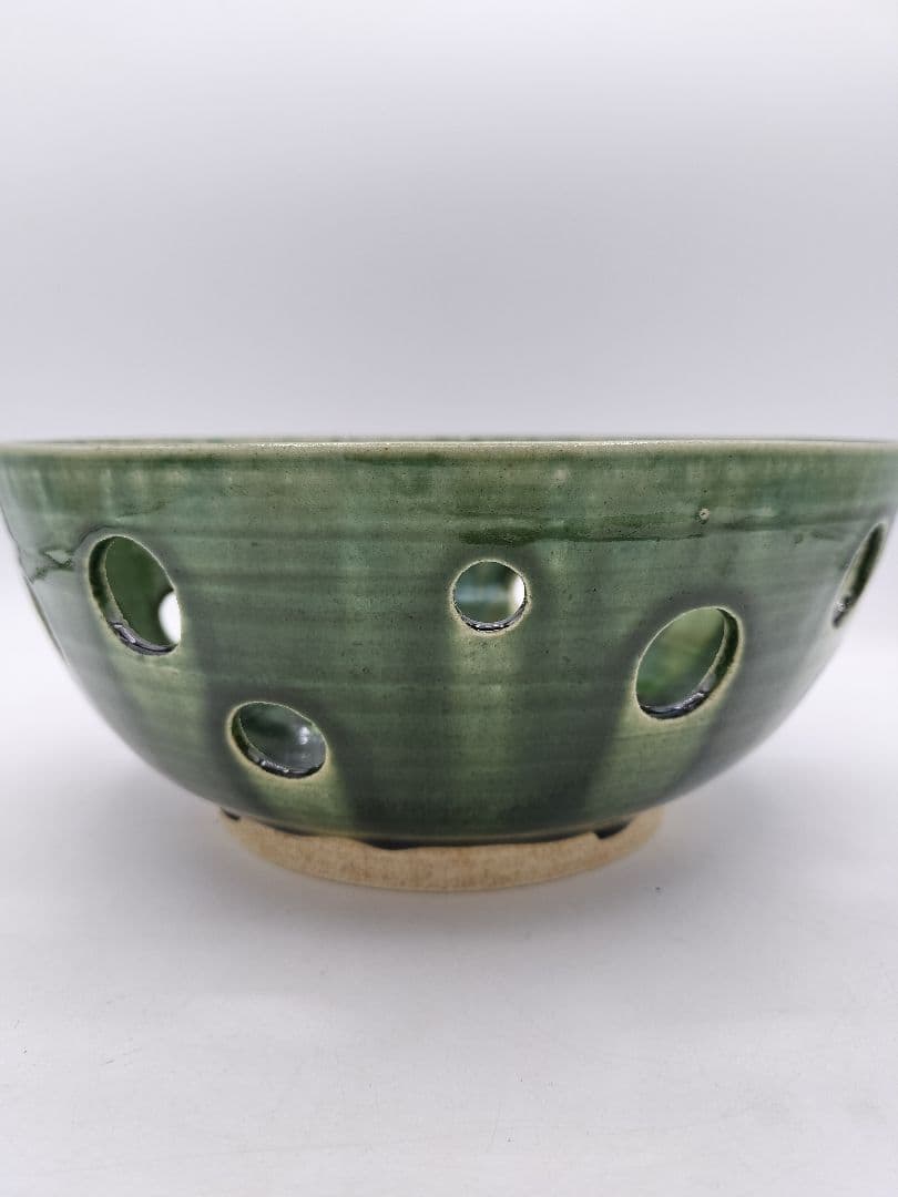 c848 菓子器 織部 加藤光右衛門 木箱 茶道具 古物