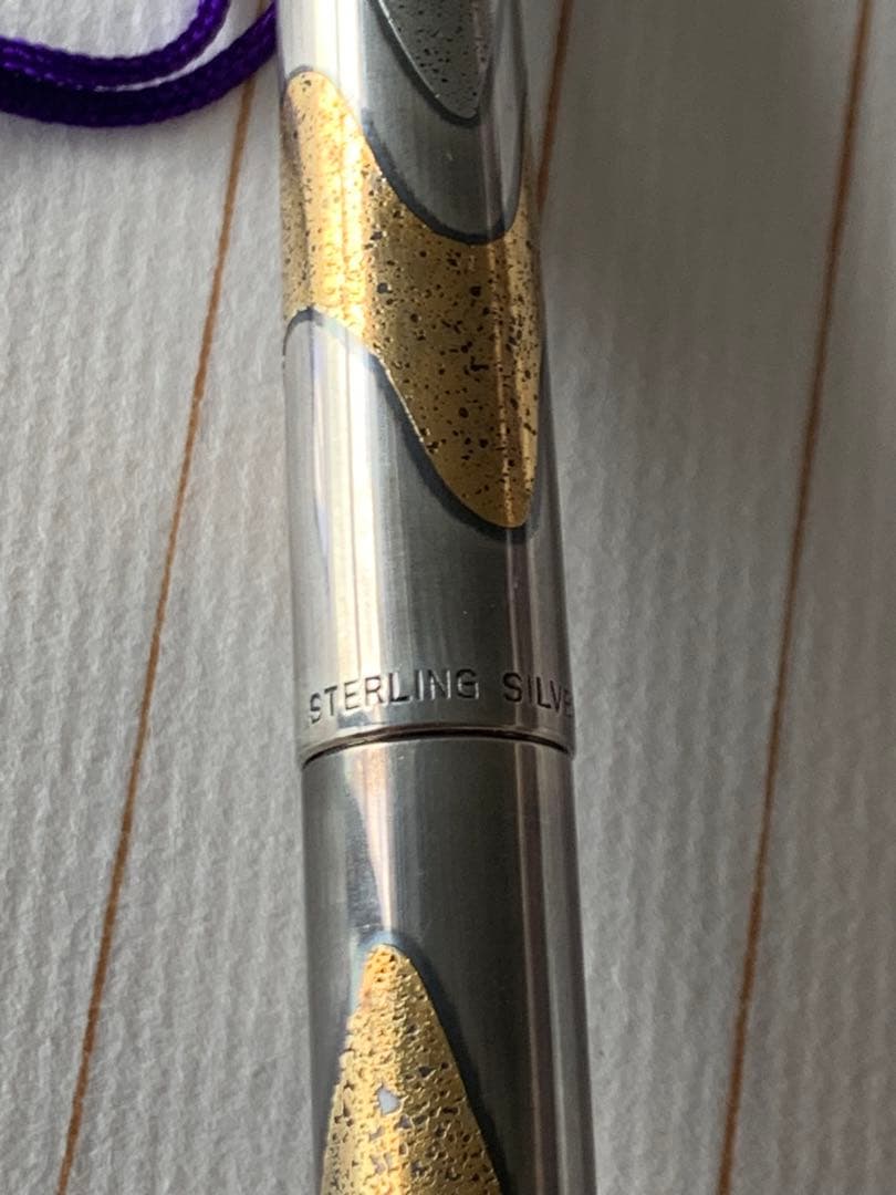 極めて希少 プラチナ Riviere シルバー 万年筆 18K