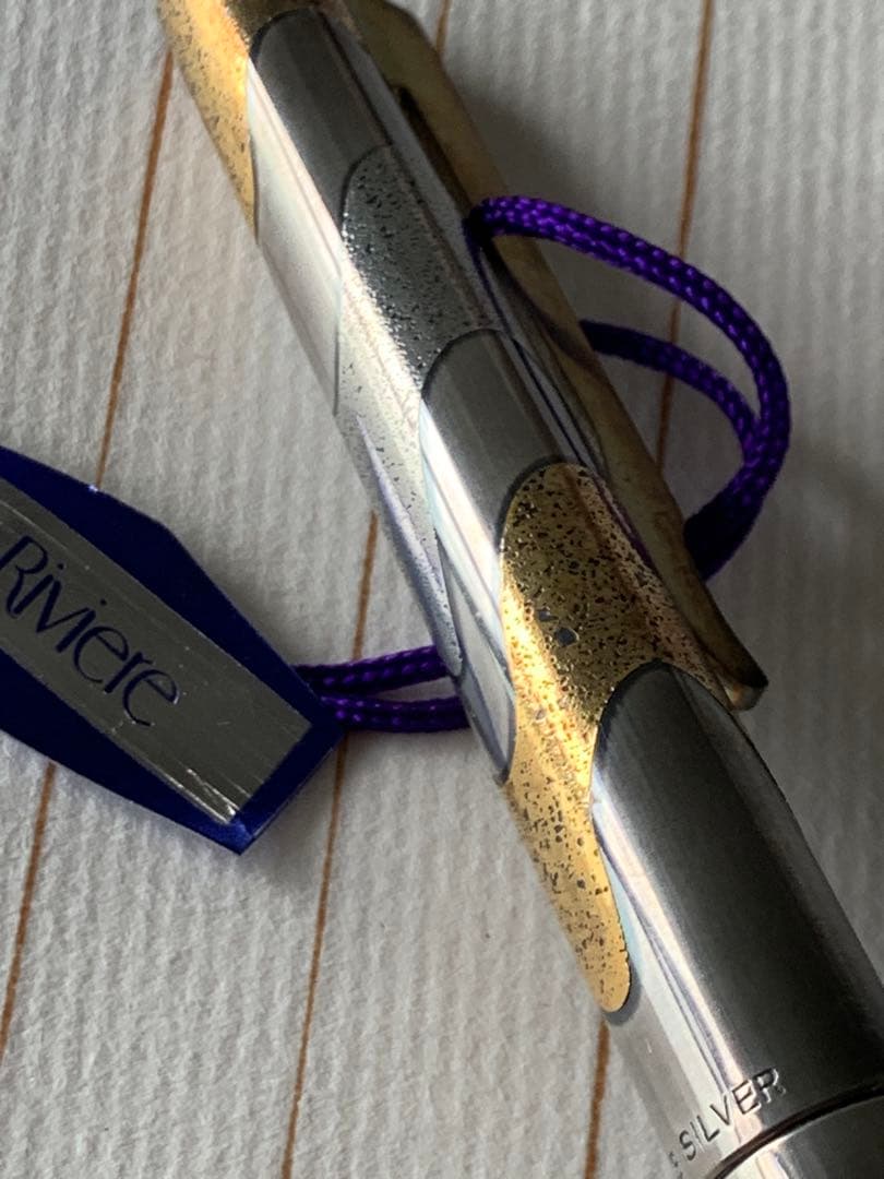 極めて希少 プラチナ Riviere シルバー 万年筆 18K