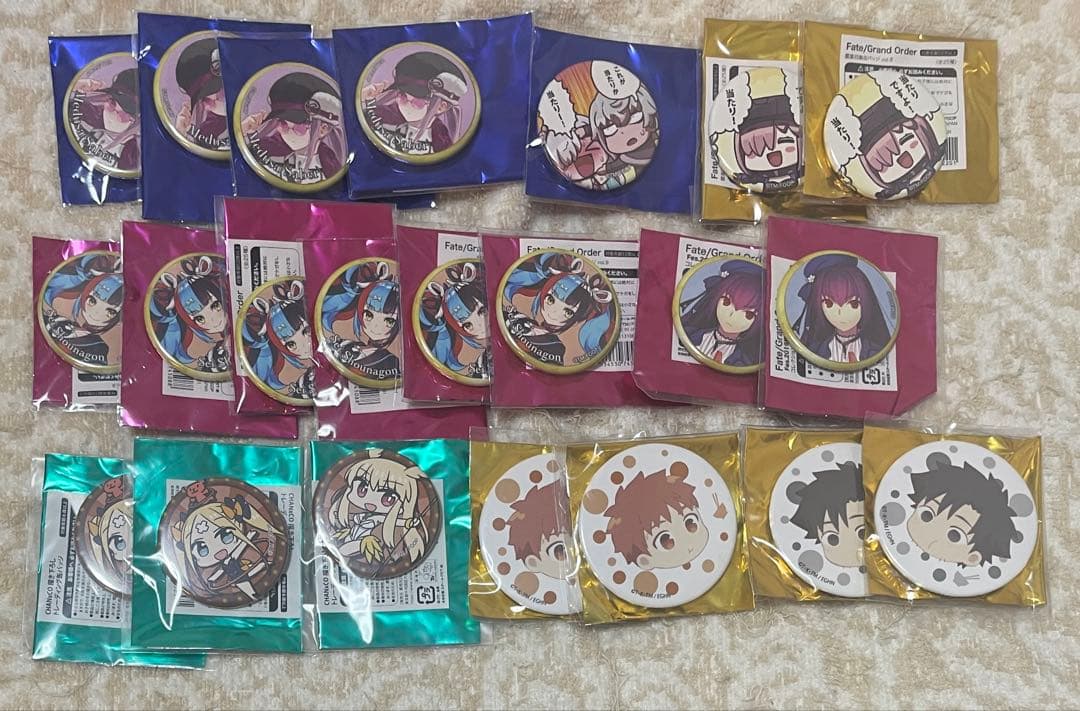 【バラ売り100円〜】 Fate FGO fes 霊基召喚缶バッジ など