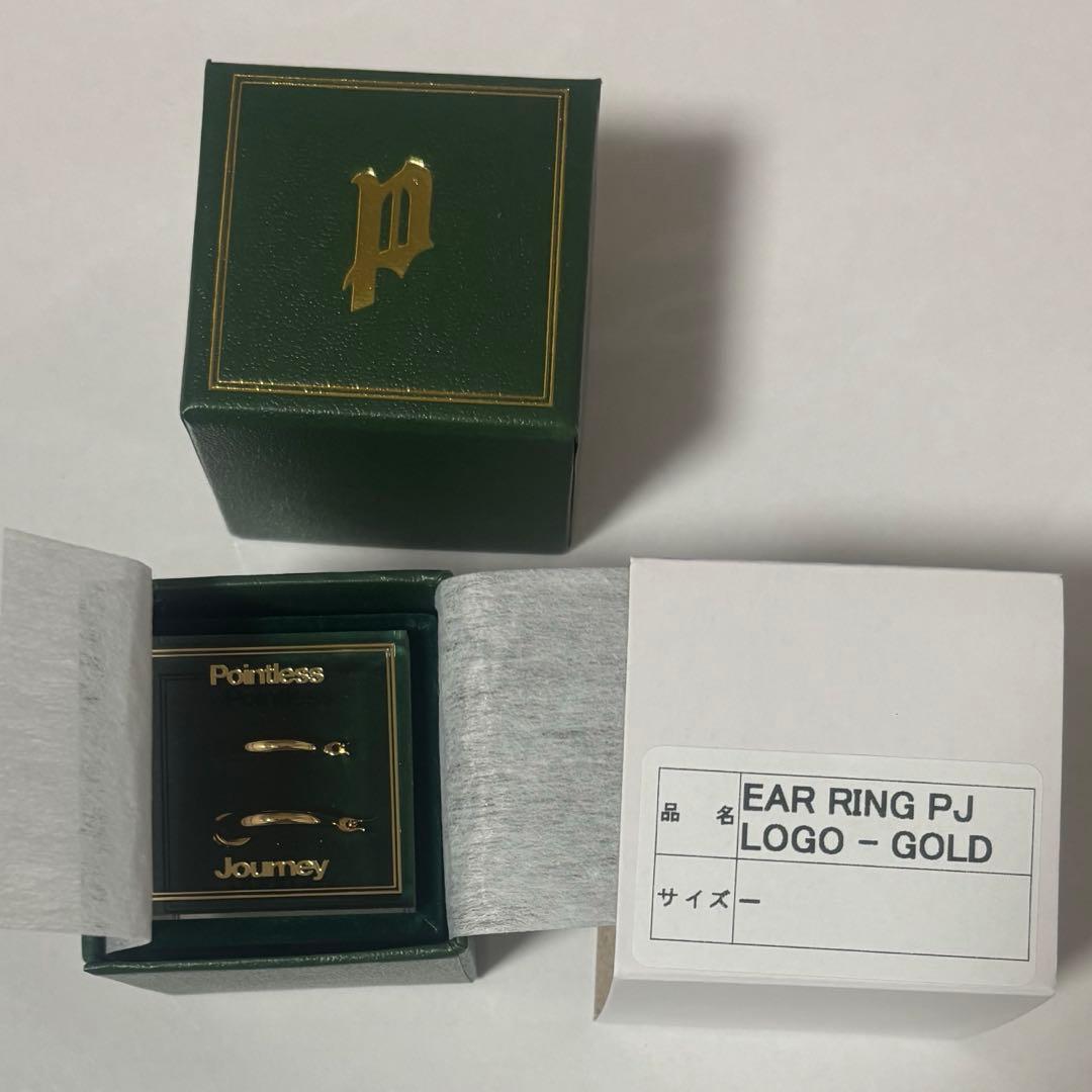 pointless journey EAR RING PJ LOGO ゴールド
