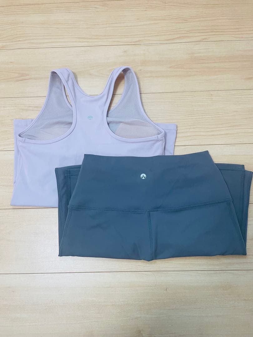 LAVAヨガウェアセット（ラベンダー・グレー）