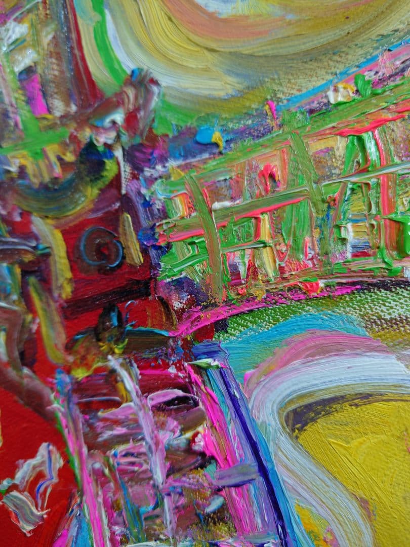 鈴木康雄 「ムーランルージュ」パリ 真筆 油絵 絵画