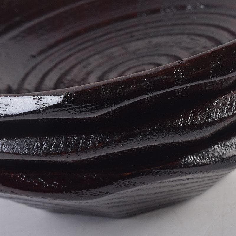 漆芸家　村瀬治兵衛作　沢栗　茶托　五客　V　R8869