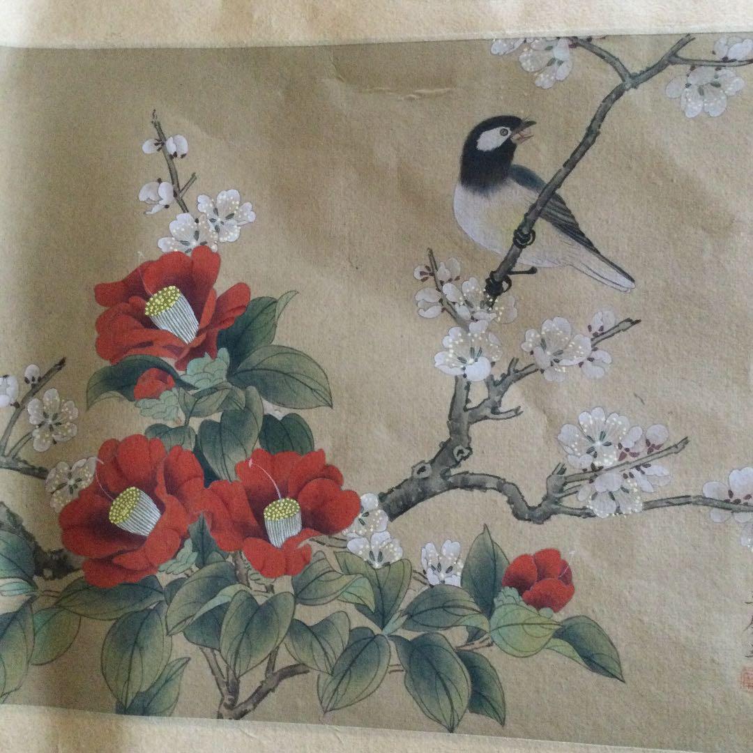 昭和　レトロ　椿　メジロ？