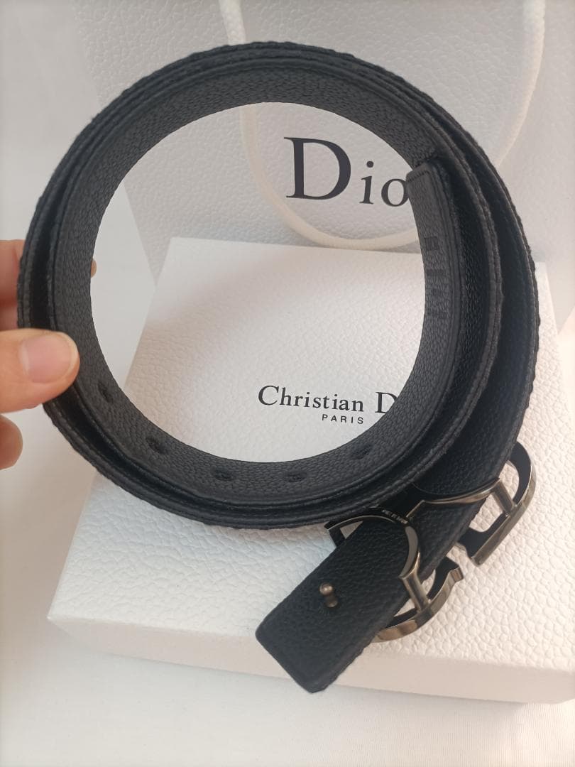 ブラック/美品✧ディオール ベルト Christian Dior✧メンズ 黒