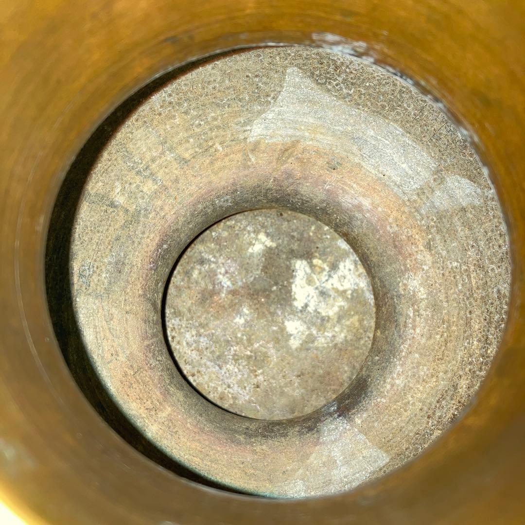 古銅薄端　花瓶　花器　アンティーク〈検 池坊　華道いけ花　高岡銅器　茶道　立花