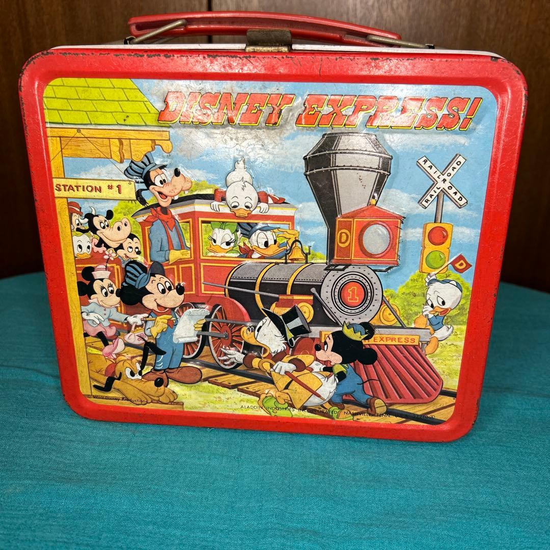 希少ディズニー1970年代ランチボックス缶 アラジンDisney Express