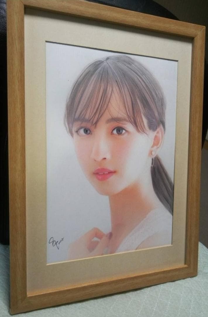 清楚なポニーテール美女＃2　色鉛筆画