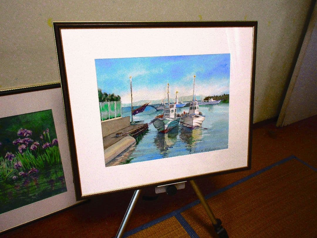 2022年 水彩画 係留船