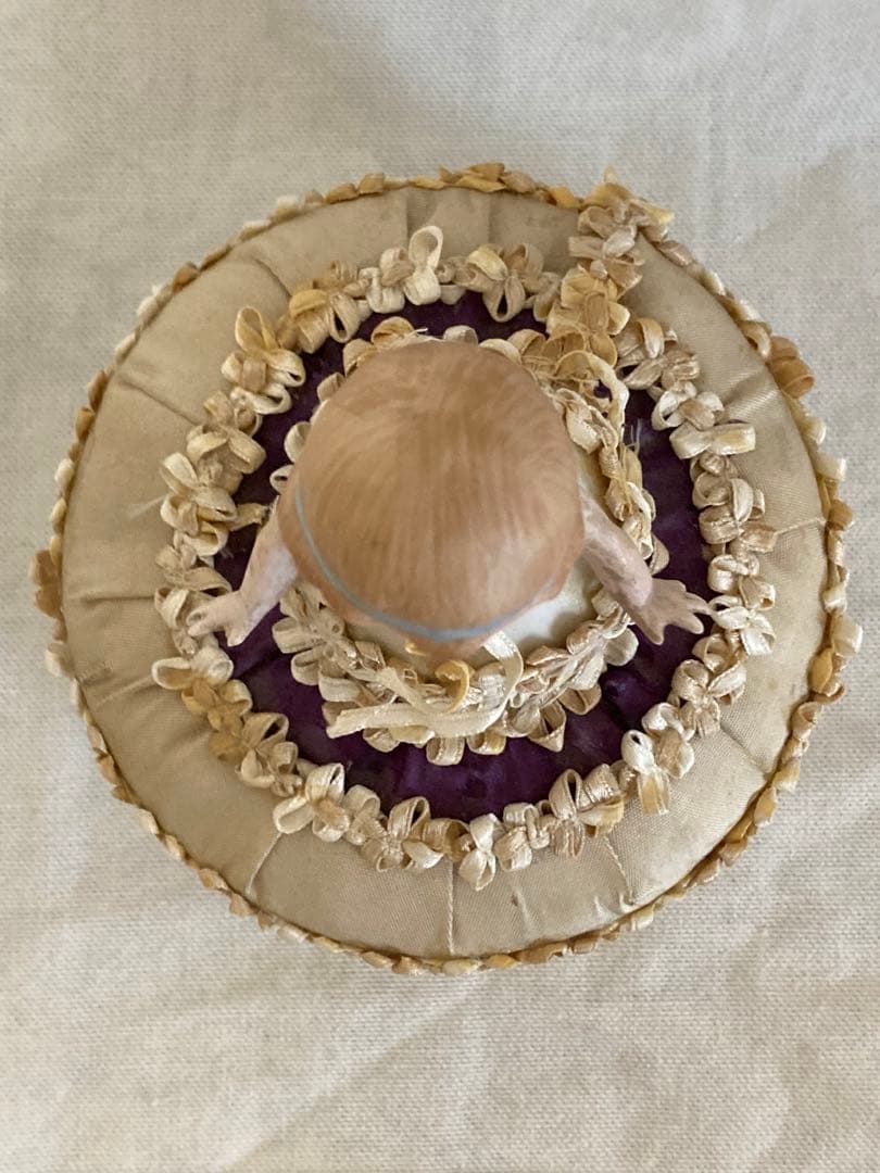 フランスアンティーク ハーフドール キャンディボックス