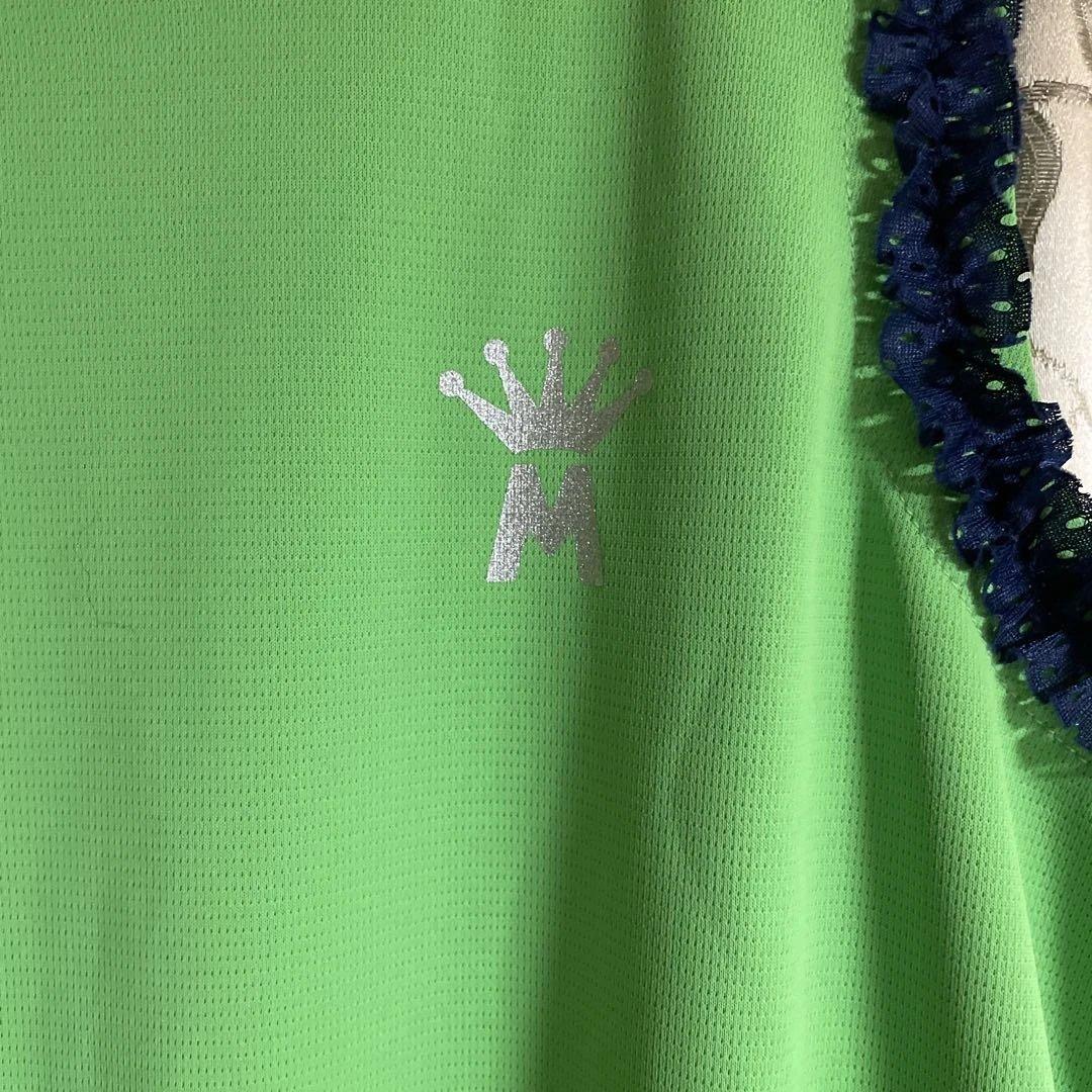 エムクラウン　フリル付き緑色テニスウェア　ワンピース