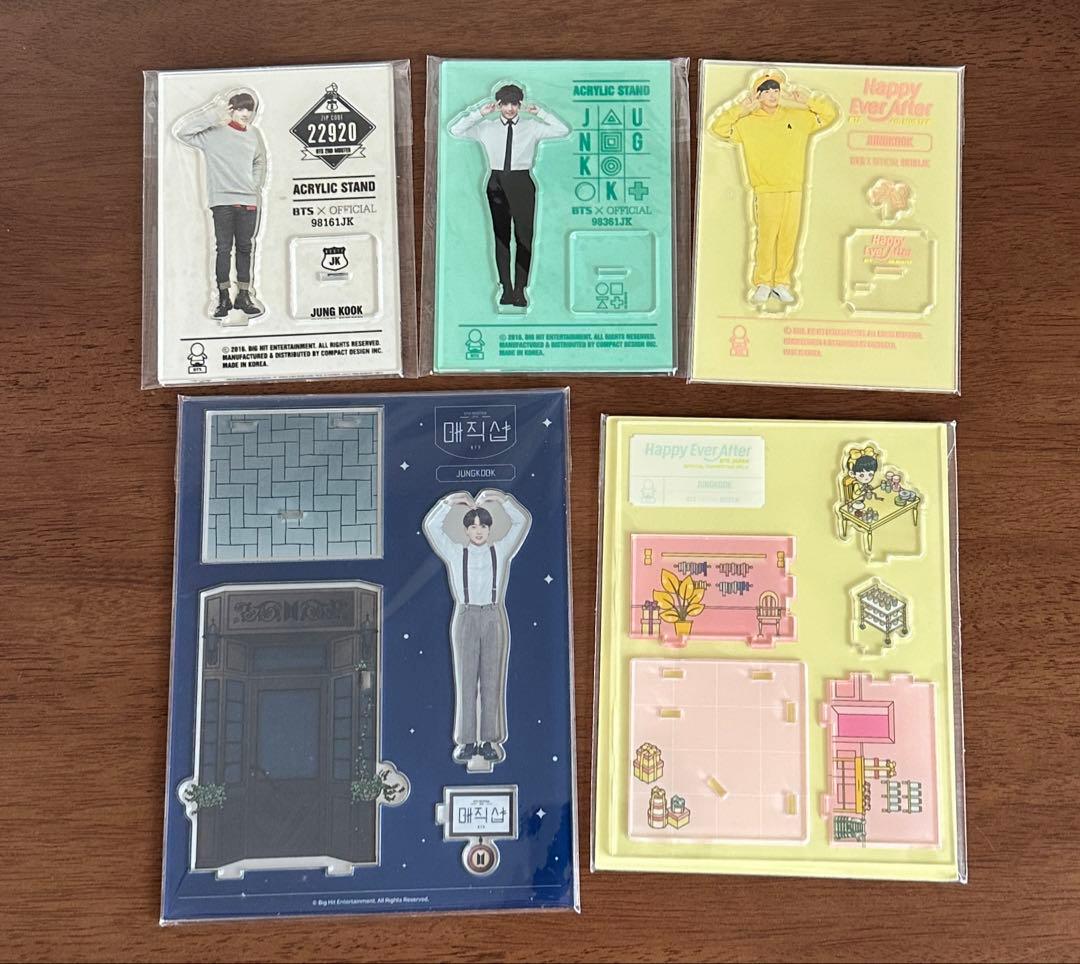 BTS ジョングク　公式　アクリルスタンド　5点
