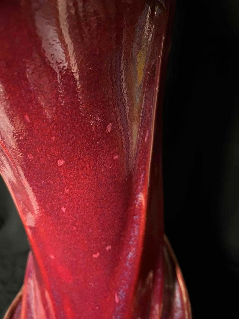 清时代 鈞窯　紫紅釉鈞窯達摩　窯変釉　辰砂　唐物　古賞物(B-101)