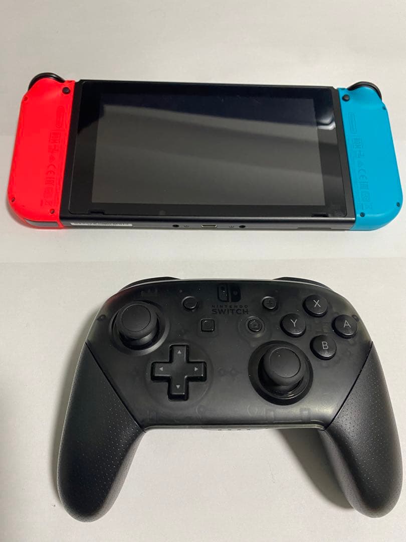 美品☆ Nintendo Switch 本体 ネオンブルー・オレンジ ソフト2本