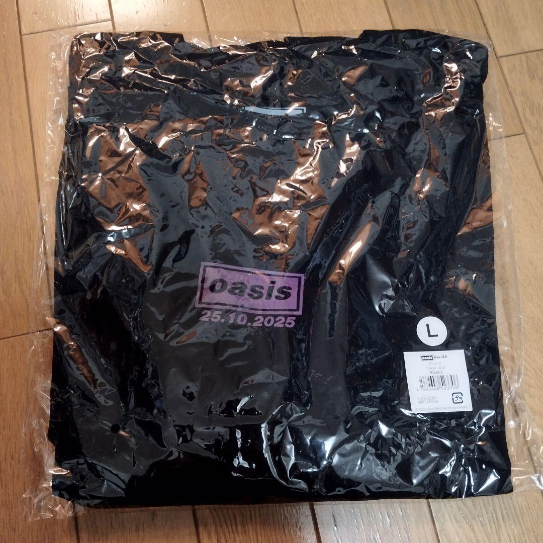 新品　oasis ライブ　Tシャツ Lサイズ ブラック　限定ショッパー付き