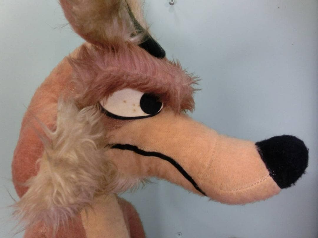 ルーニーテューンズ◆ワイリー・コヨーテ 1971年 特大ぬいぐるみ 77㎝