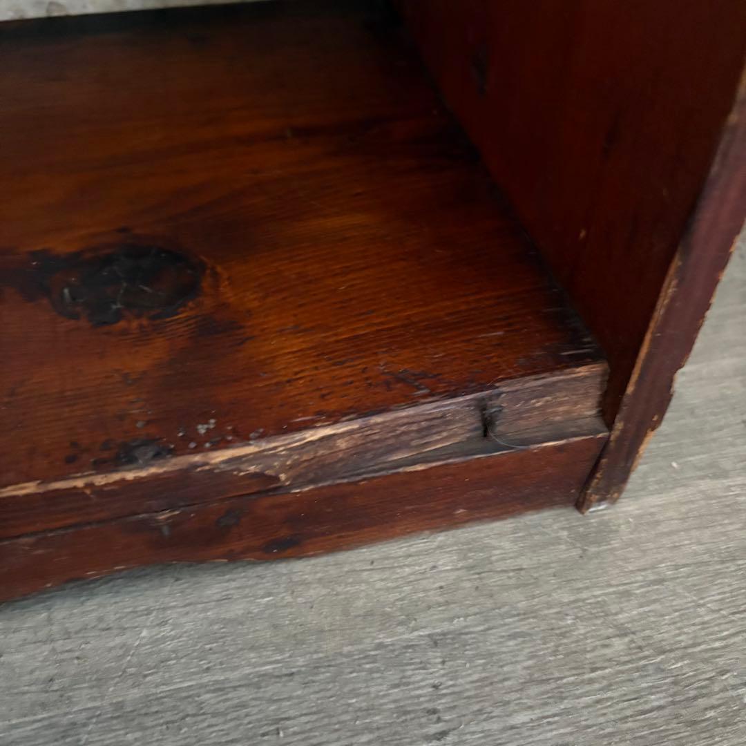 楔の本棚　3段　書棚　無垢材　オープンシェルフ　ラック　ヴィンテージ