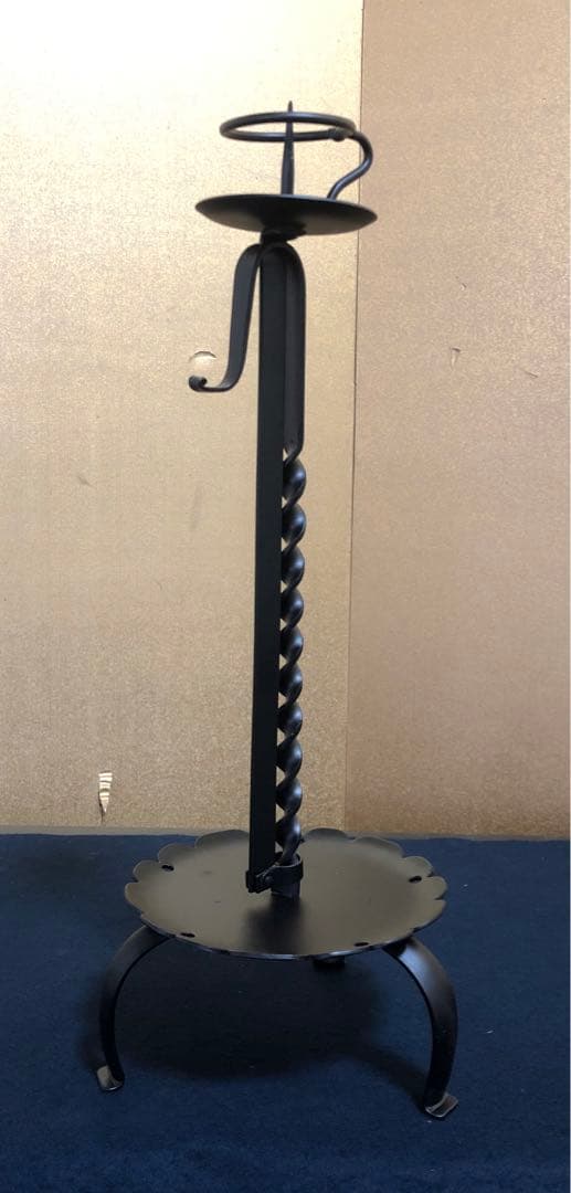 《R》茶道具 夜咄 膳燭一対 燭立 燭台 元箱　260120き5