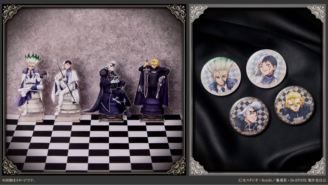 Dr.STONE ドクターストーンファミリーマート　アクリルスタンド　缶バッジ