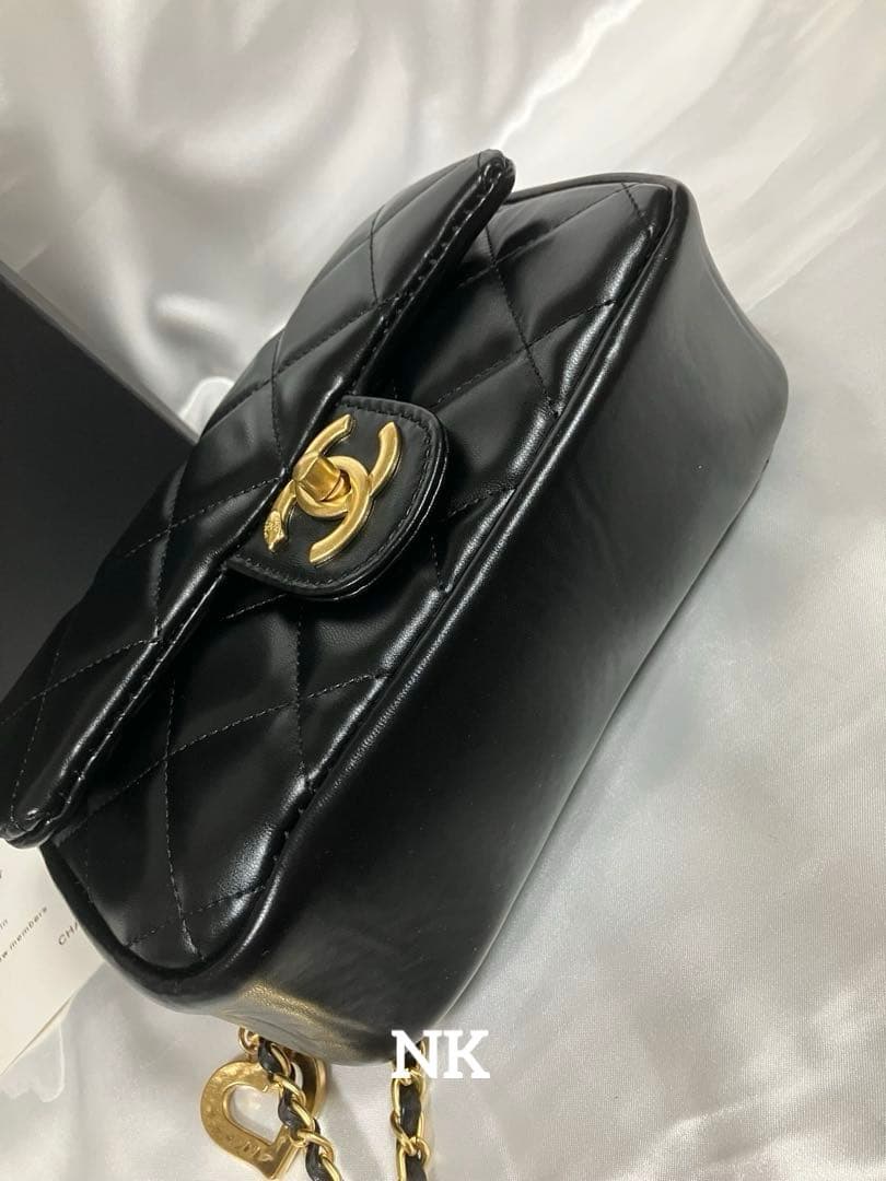 ハートチェーン　シャネル　ノベルティ　ショルダーバッグ　VIP. ブラック 2