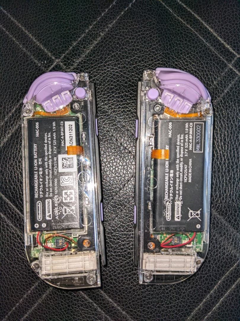 カスタム　ジョイコン　超透明　パープルボタン　お値下げ中