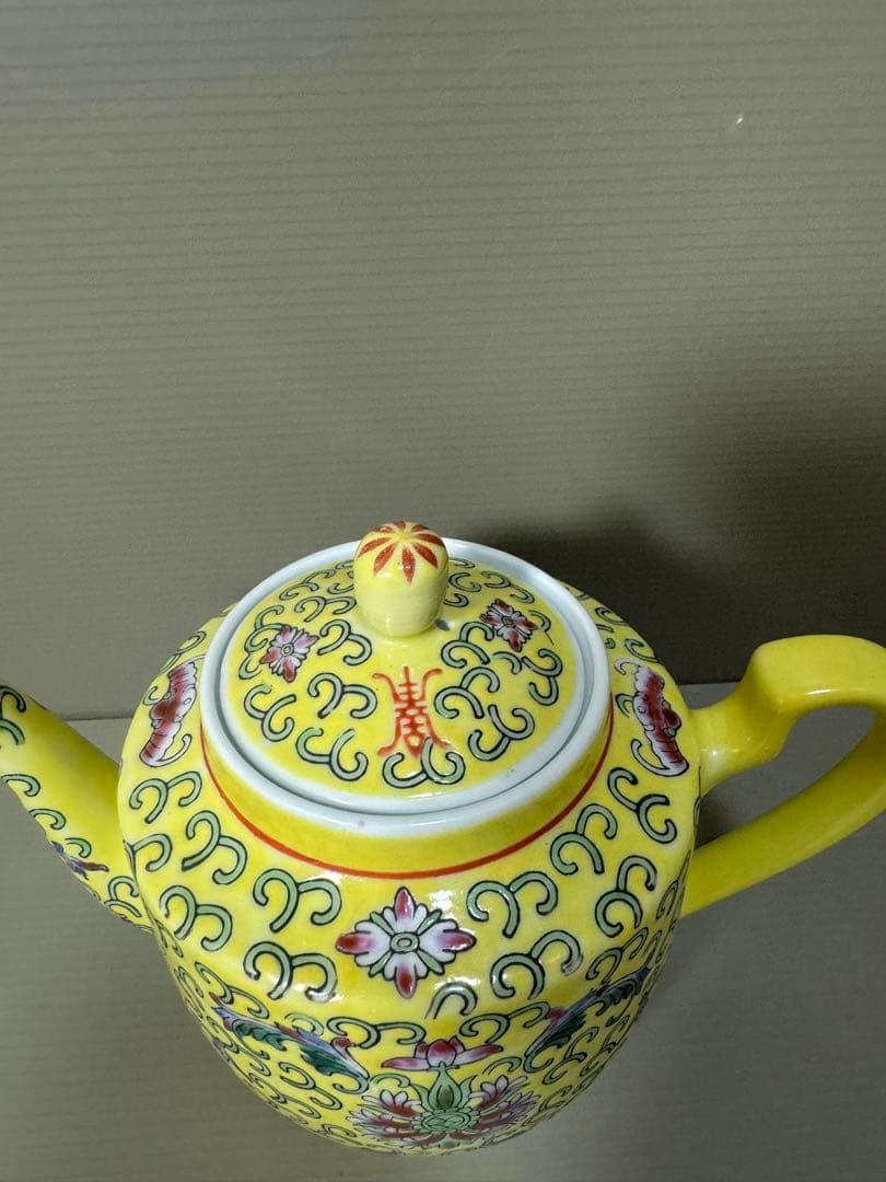 2204 中國景徳鎮製　萬壽無疆　ティーポット