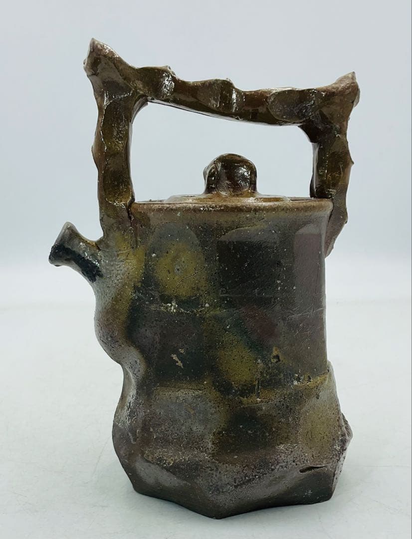 【90】◉実力人気作家・今成研二先生　備前焼手造り急須　宝瓶　保存箱◉